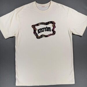 Ice Cream Logo T Shirt Beige Mens Size M
